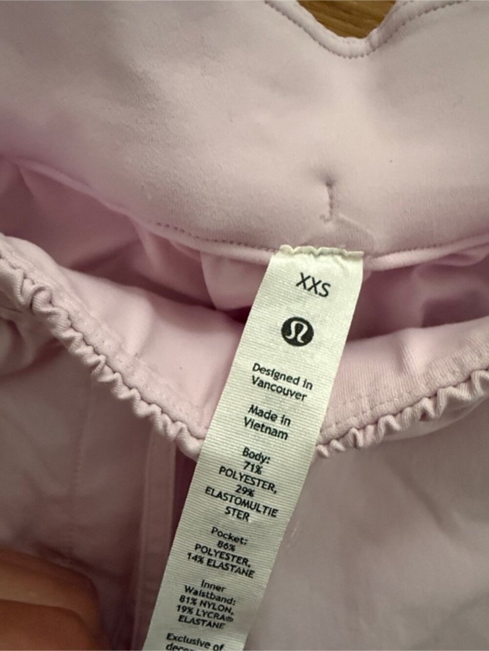Light Pink Athletic Drawstring Shorts - Picture 3 of 3